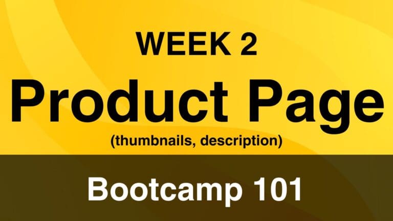 Bootcamp 101 – Week 2 PRODUCT PAGE